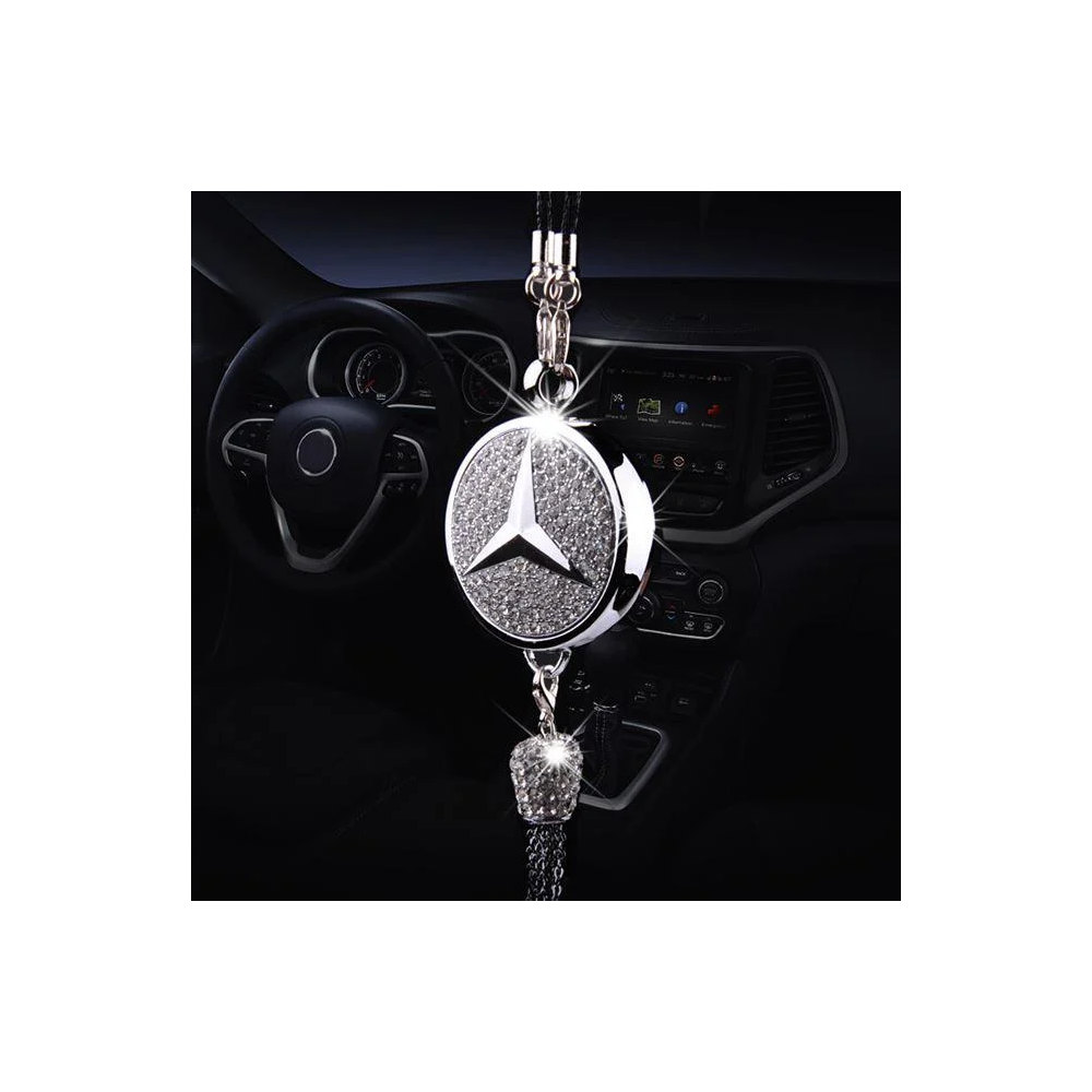 High-End Car Rearview Mirror Diamond-Encrusted Perfume Pendant