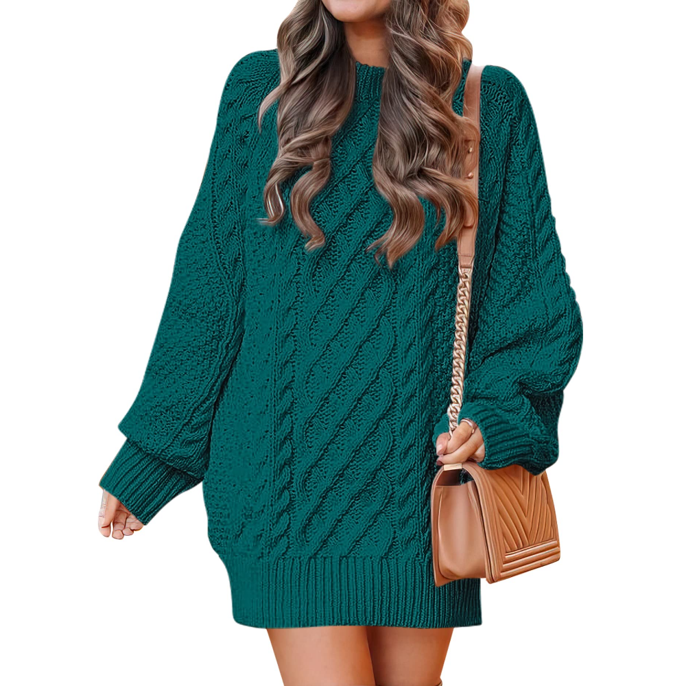Women Crewneck Sweater Dresses