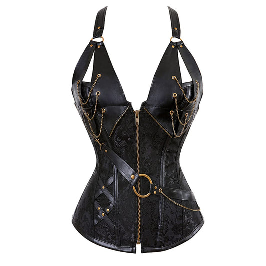 Steampunk  Leather Corset Tops for Women