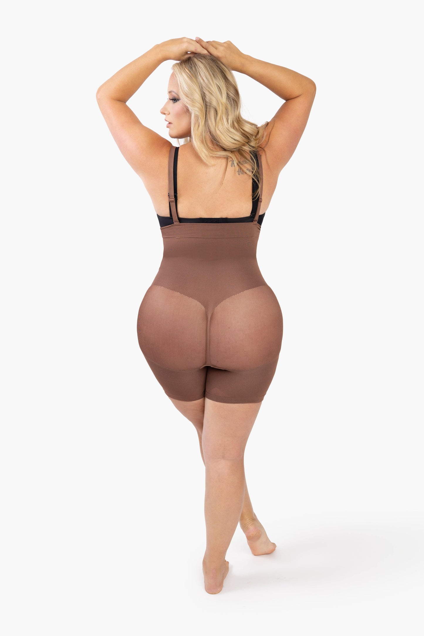 Latex Tummy Control Shapewear Mesh Butt Lifter Bodysuit
